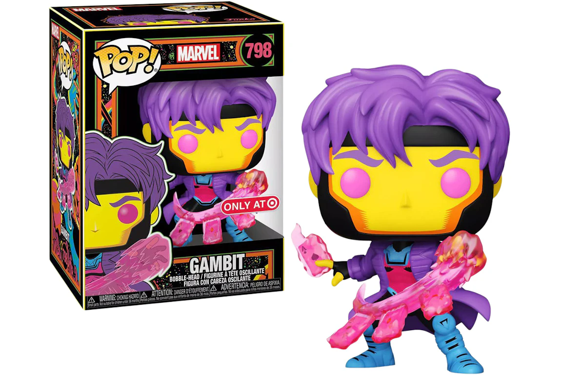 Funko Pop! Marvel Gambit Blacklight Target Exclusive Bobble-Head #798