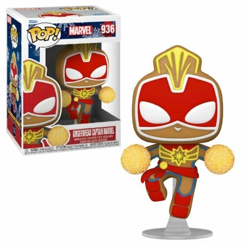 ¡Funko Pop! Figura de Capitana Marvel de Marvel: Gingerbread #936