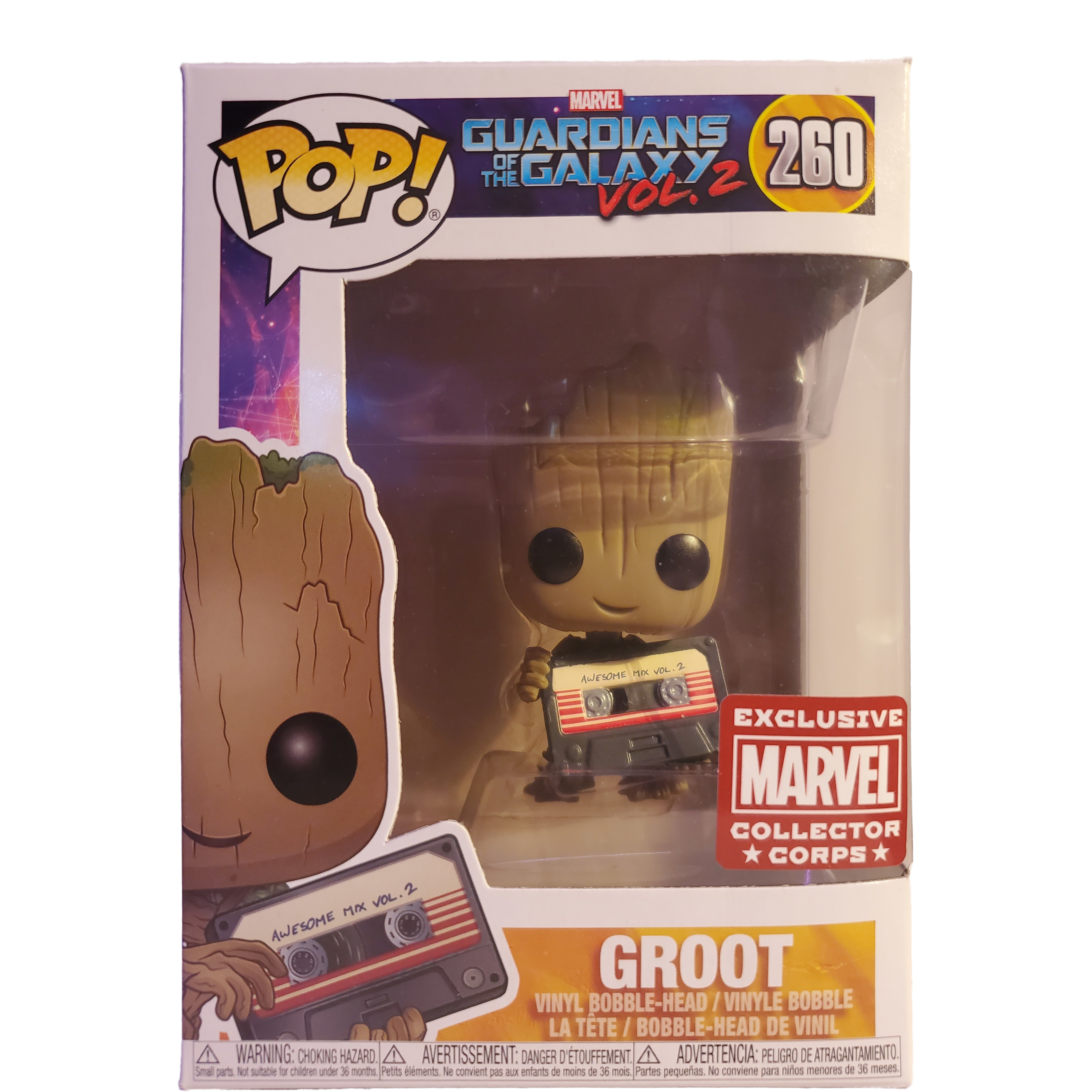 Funko Pop! Marvel Guardians Of The Galaxy Vol. 2 Groot Mixtape