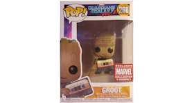 Funko Pop! Marvel Guardians Of The Galaxy Vol. 2 Groot Mixtape Marvel Collectors Corps Exclusive Figure #260