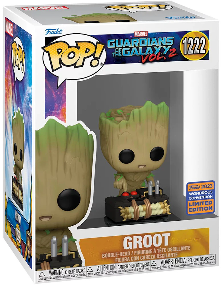 Figurine Groot With Detonator / Les Gardiens De La Galaxie 2 / Funko Pop  Marvel 1222 / Exclusive Wondrous 2023