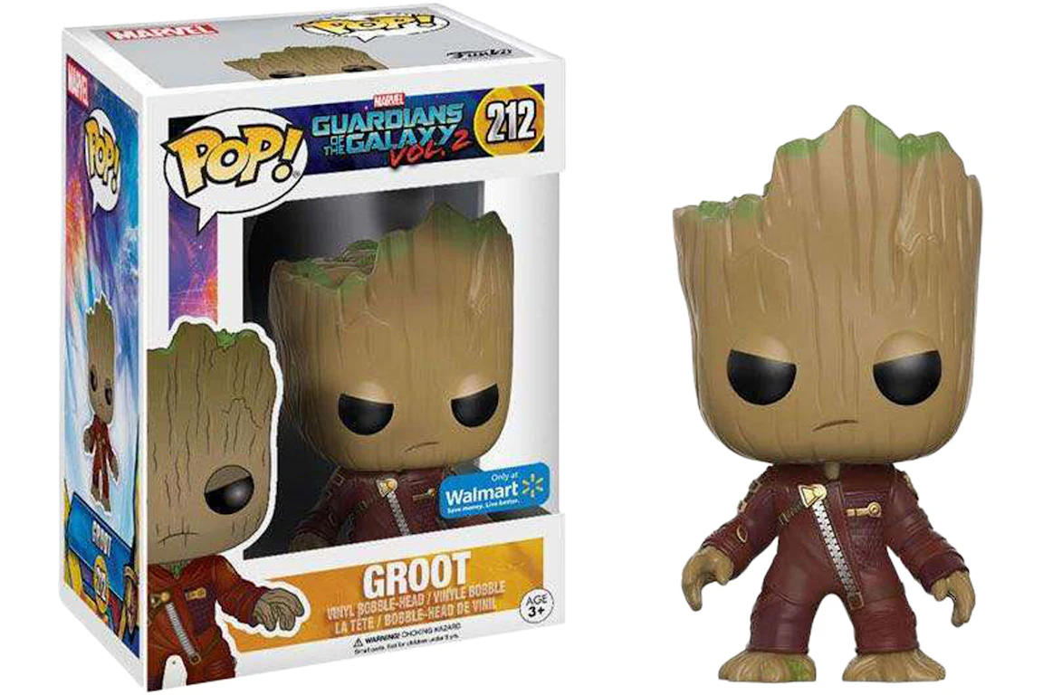 Funko Pop! Marvel Guardians of the Galaxy Vol. 2 Groot Angry Walmart Exclusive Bobble-Head #212