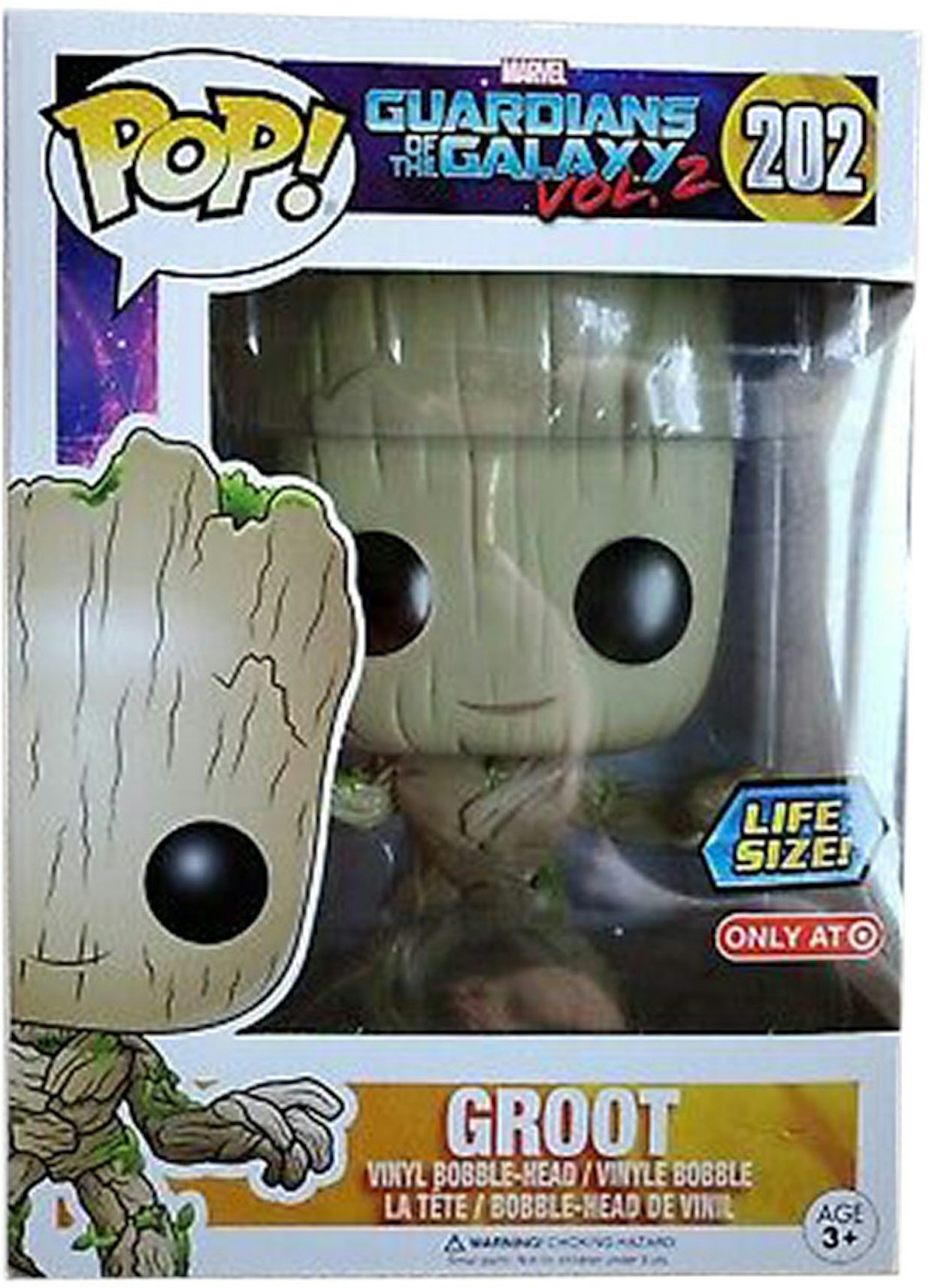 Funko Pop! Marvel Guardians of the Galaxy Vol. 2 Groot (Life Size) Target  Exclusive Bobble-Head #202