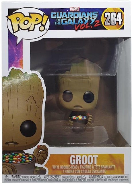 Funko Pop! Marvel Guardians of the Galaxy Vol.2 Groot (with Candy Bowl)  Bobble-Head Figure #264 - US