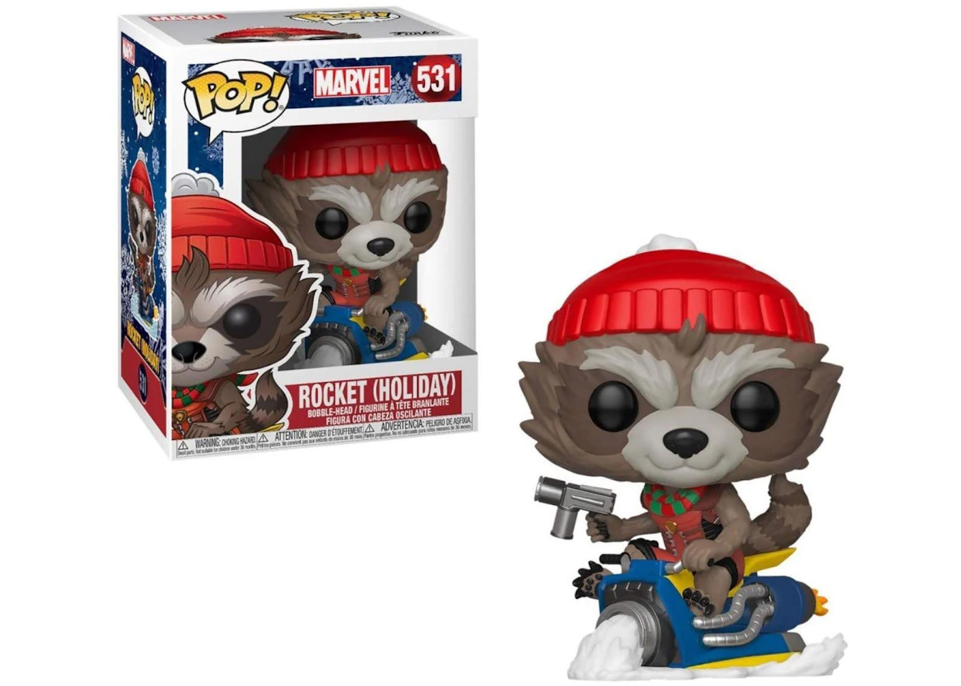 Funko Pop! Marvel Holiday Rocket Raccoon On Sled Figure #531 - US