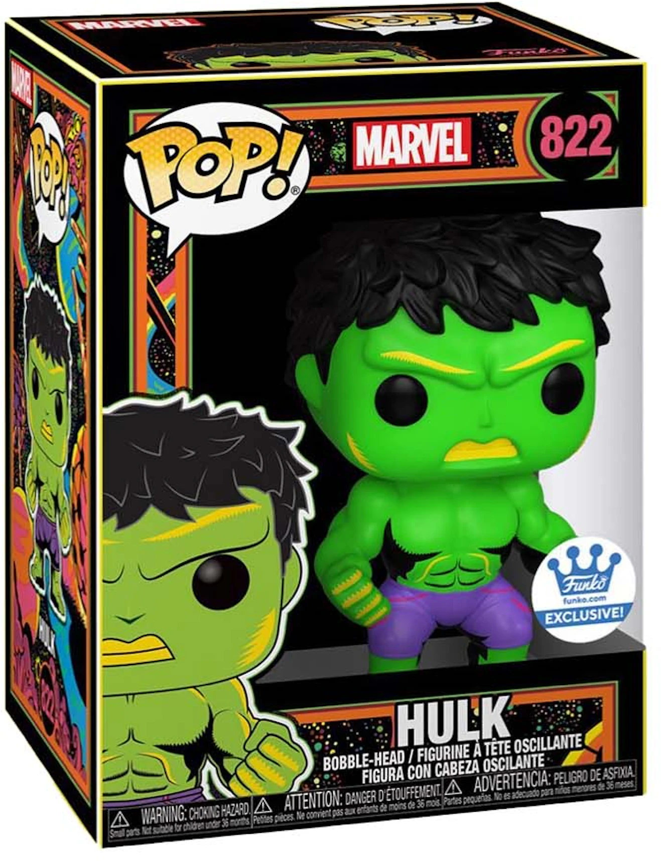uitspraak Parameters priester Funko Pop! Marvel Hulk (Black Light) Funko Shop Exclusive Figure #822 - US