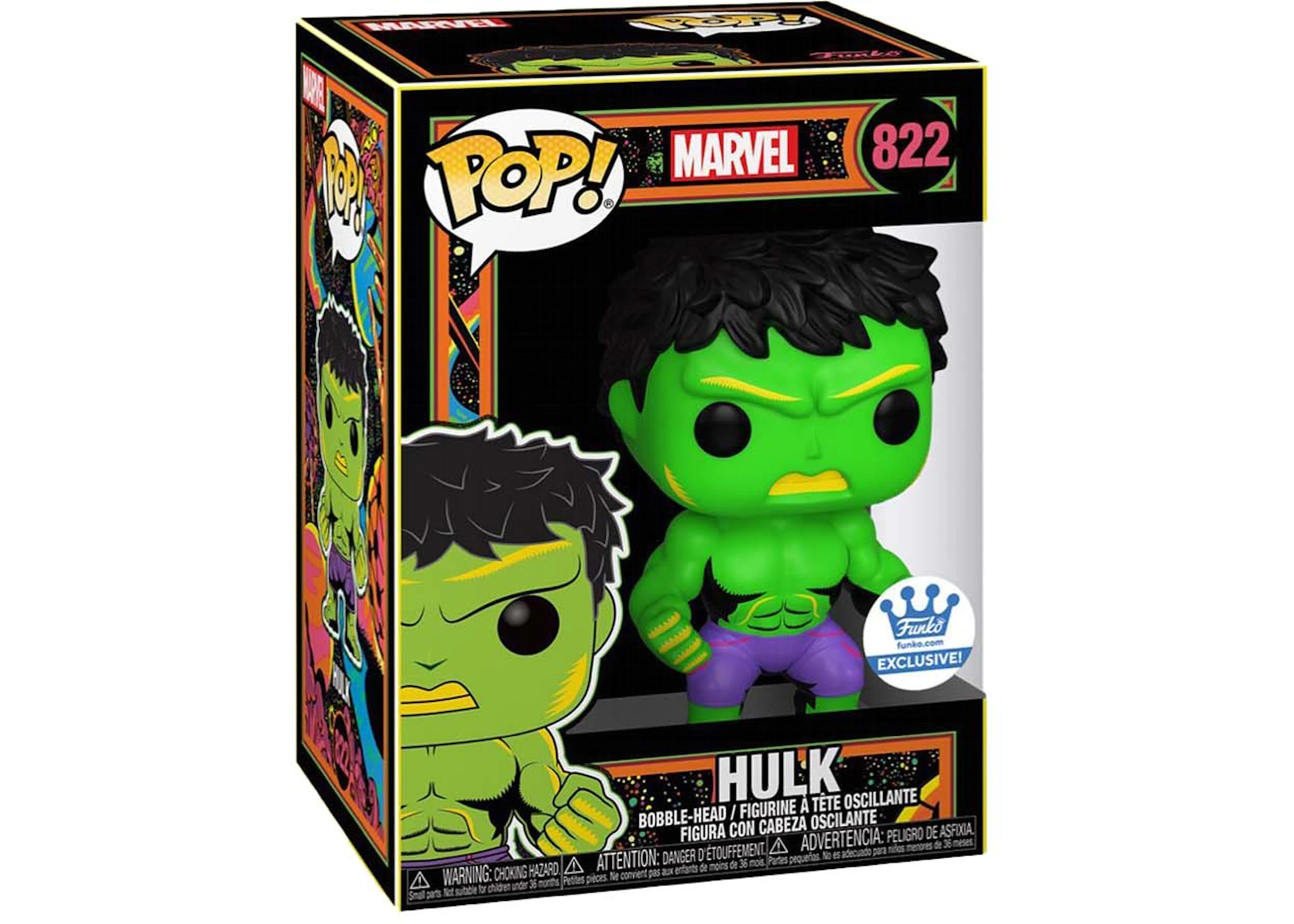 Dom Psychiatrie Vertrouwen op Funko Pop! Marvel Hulk (Black Light) Funko Shop Exclusive Figure #822 - US