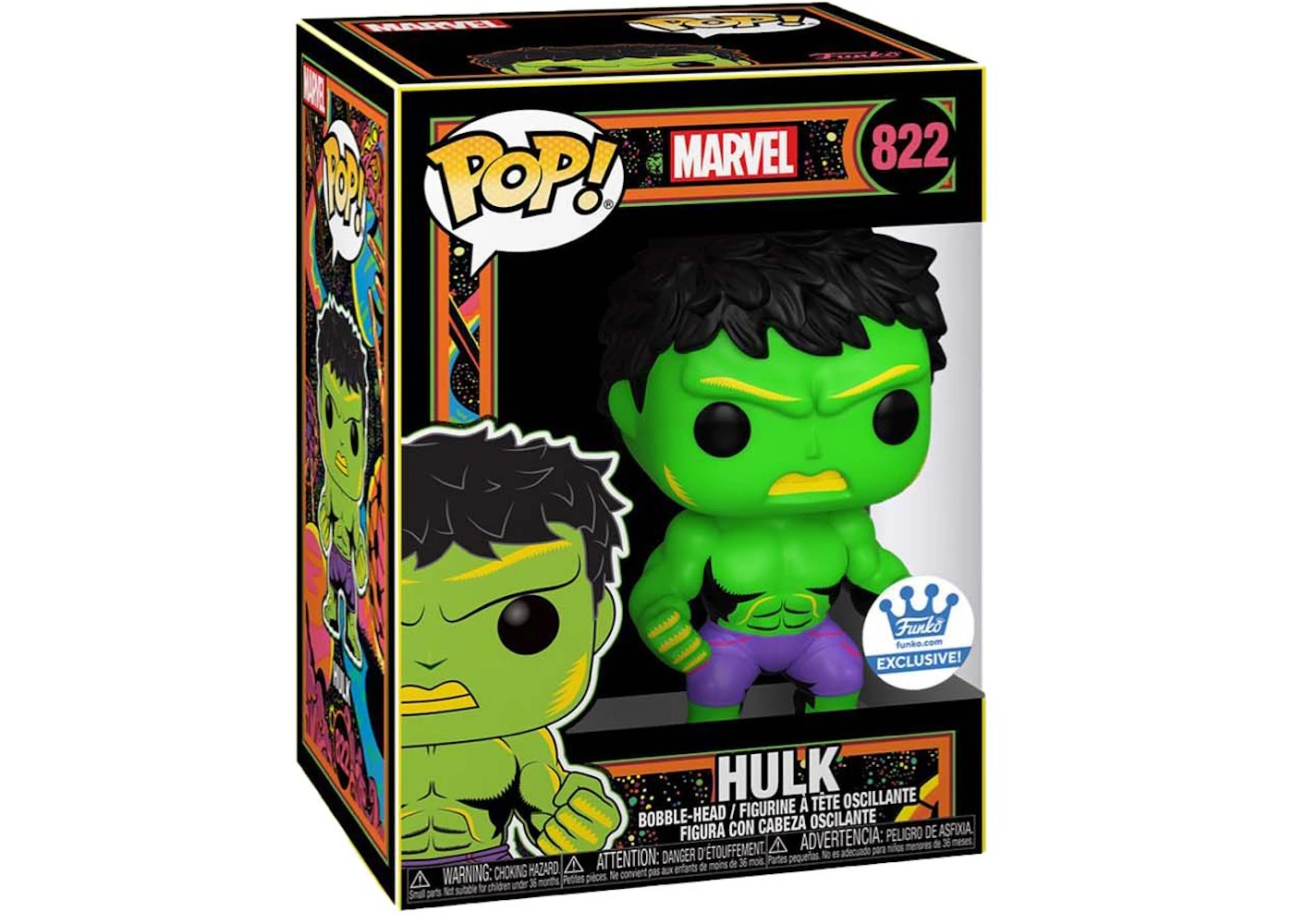 Funko Pop! Marvel Hulk (Black Light) Funko Shop Exclusive Figure