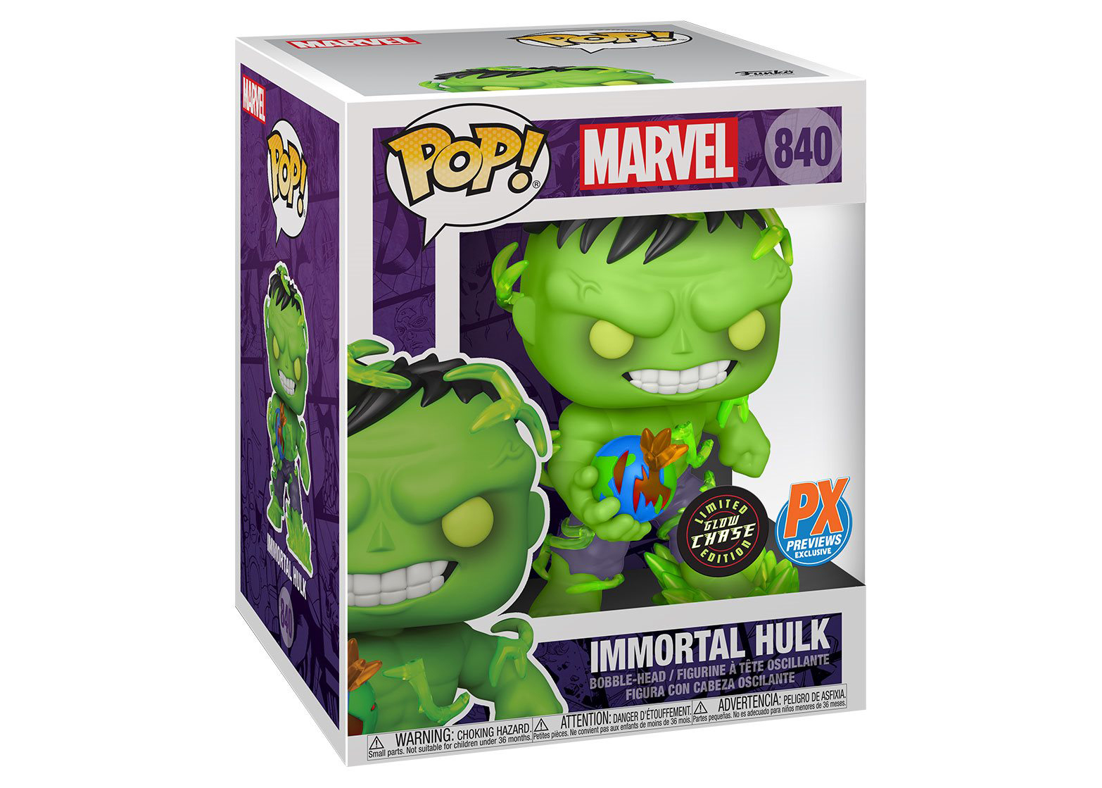 Marvel Super Heroes The Immortal Hulk 6" GITD CHASE Vinyl Figure 840 Funko Pop 