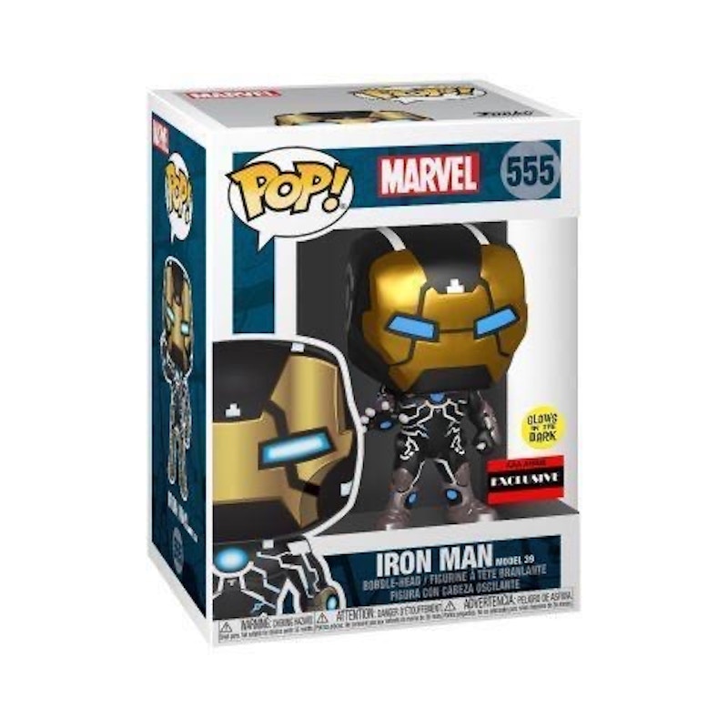 Funko Pop! Marvel Iron Man (Model 39)(Glow)(AAA) Figure #555