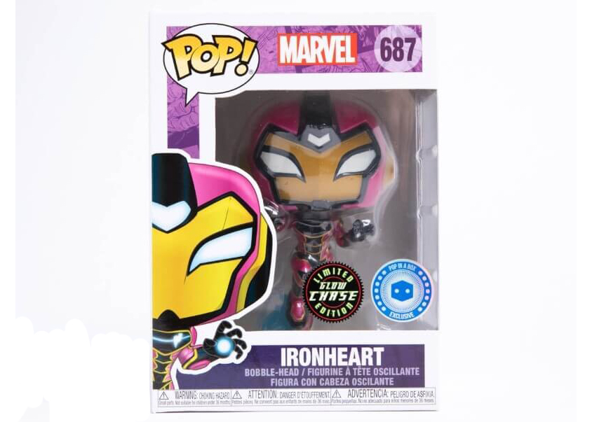Funko Pop! Marvel Ironheart Chase Pop In a Box Exclusive Figure