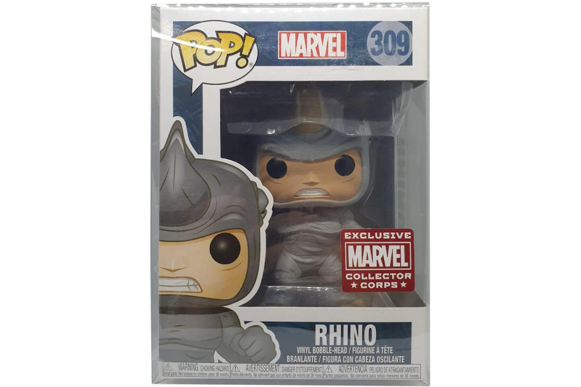 Funko Pop! Marvel Rhino Marvel Collectors Corp Exclusive Bobble-Head Figure #309