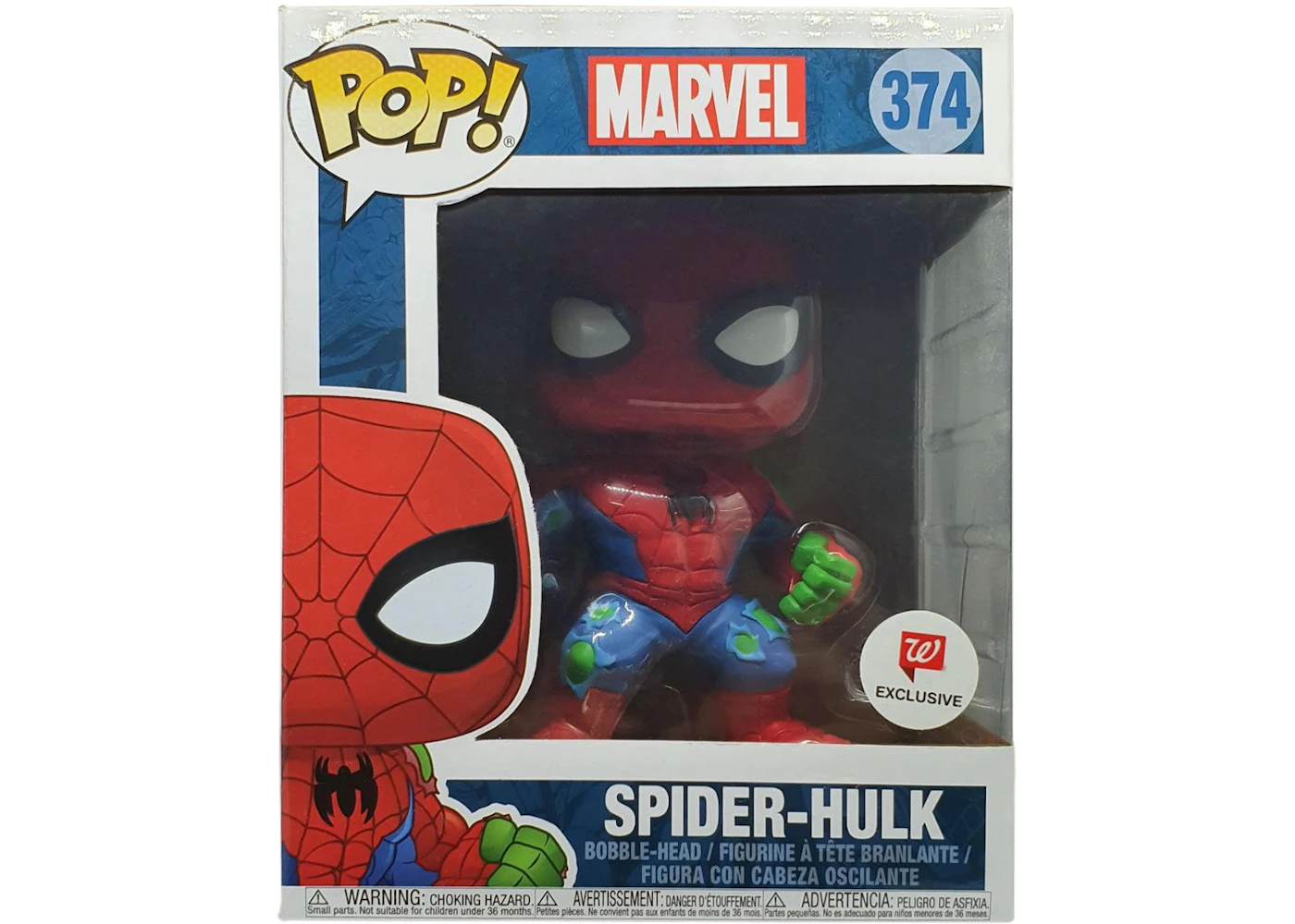 Funko Pop! Marvel Spider-Hulk Walgreens Exclusive Bobble-Head Figure #374 -  GB