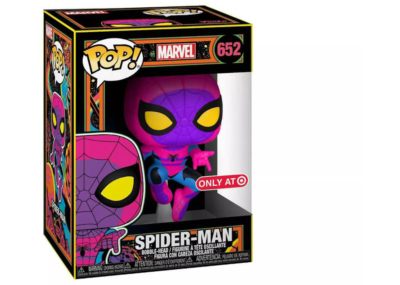 Funko Pop! Marvel Spider-Man Black Light Target Exclusive Bobble