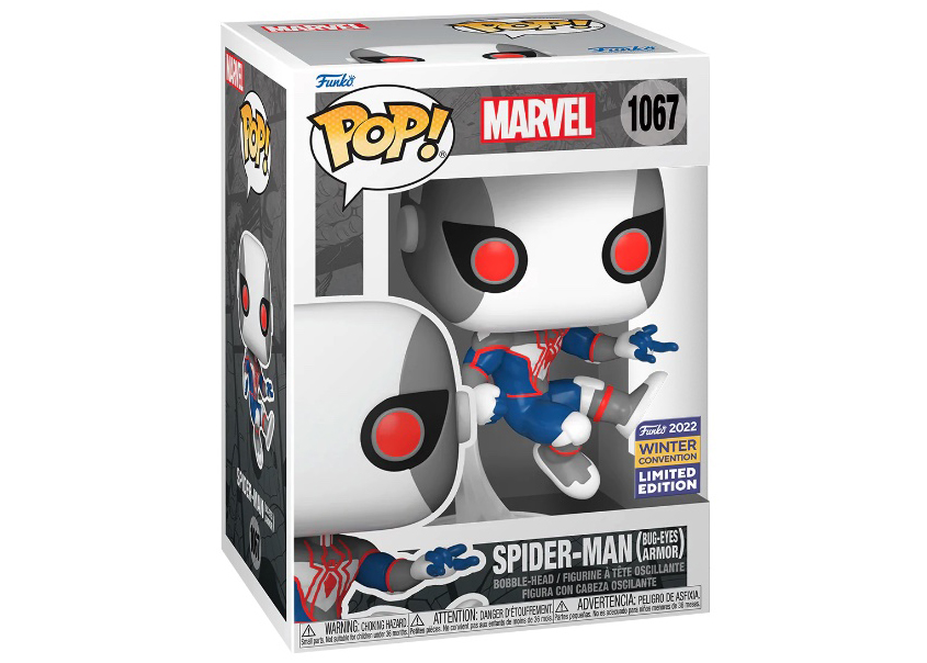 Funko Pop! Marvel Spider-Man (Bug Eyes Armor) 2022 Winter Convention  Exclusive Figure #1067