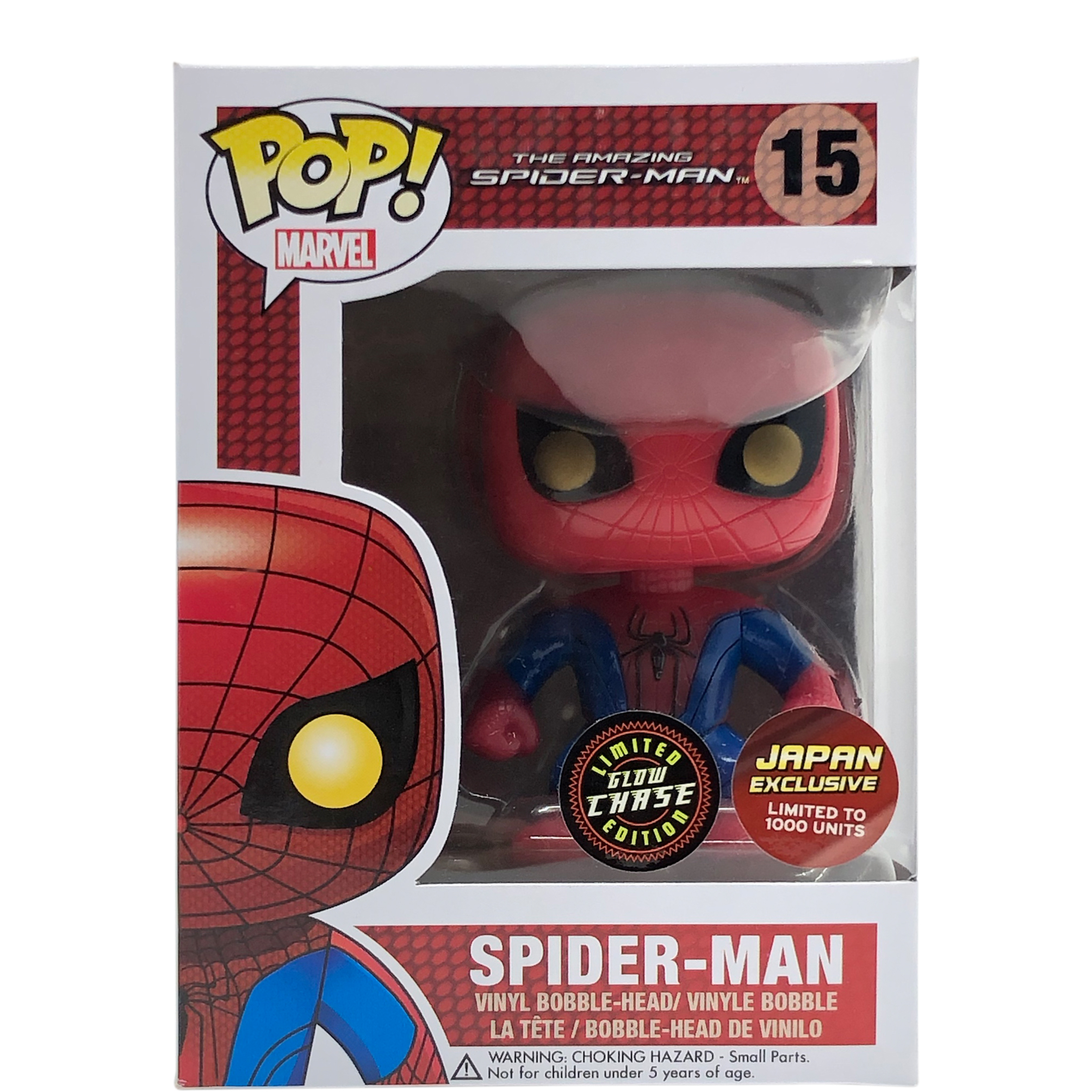 Funko Pop! Marvel Spider-Man (Chase) (Glow) Japan Exclusive Bobble