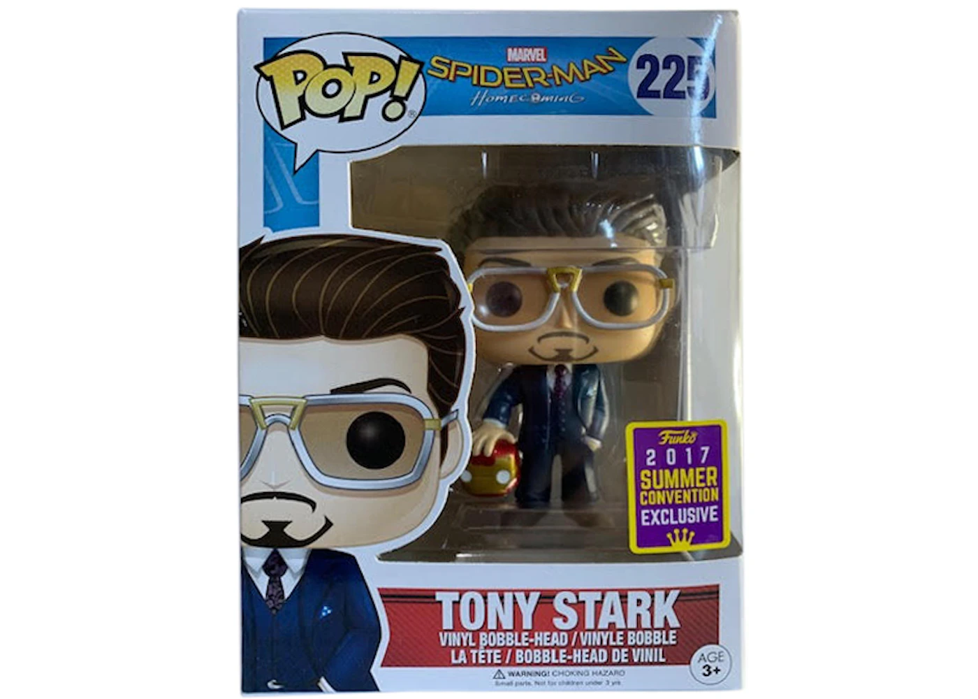comerciante Disponible biblioteca Funko Pop! Marvel Spider-Man Homecoming Tony Stark Summer Convention  Bobble-Head Figure #225 - ES