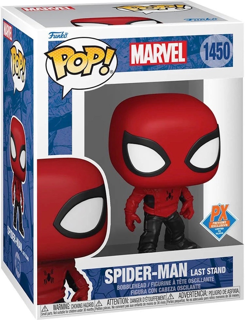 Funko Pop! Marvel: SpiderMan (Last Stand) (PX Previews/15,000 PCS) Figure #1450