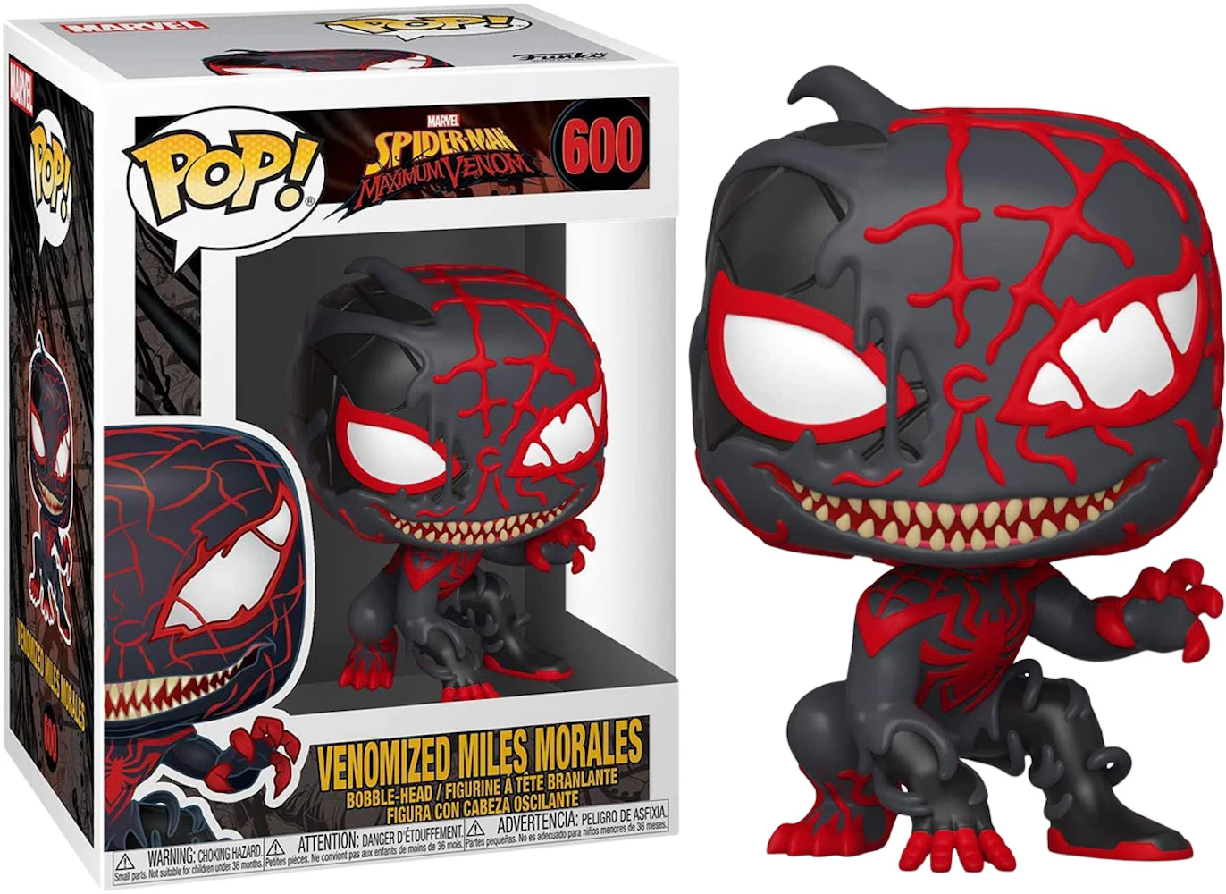 Funko Pop! Marvel Spider-Man Maximum Venom Venomized Miles Morales Figure  #600 - US