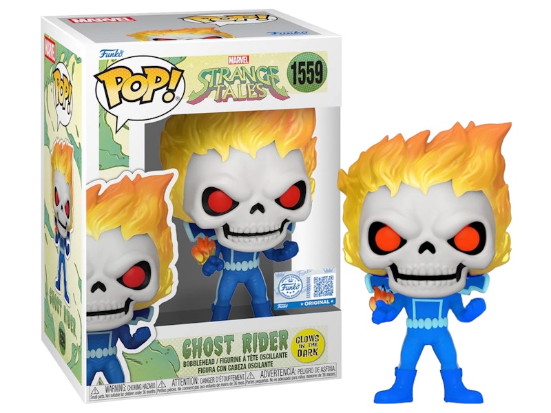 Funko Pop! Marvel: Strange Tales Ghost Rider (Glow)(Entertainment Earth/Sticker) Figure #1559