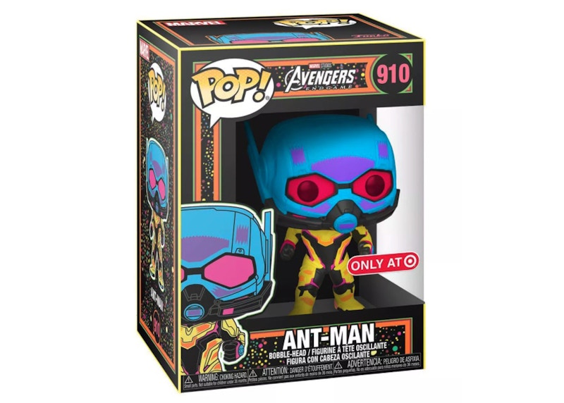 Funko Pop Marvel Studios Avengers Endgame Ant Man Black Light Target Exclusive Figure 910 FW21 DE