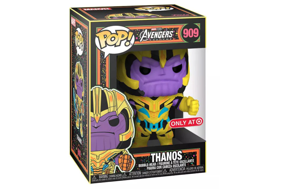 Funko Pop! Marvel Studios Avengers Endgame Thanos Black Light Target Exclusive Figure #909