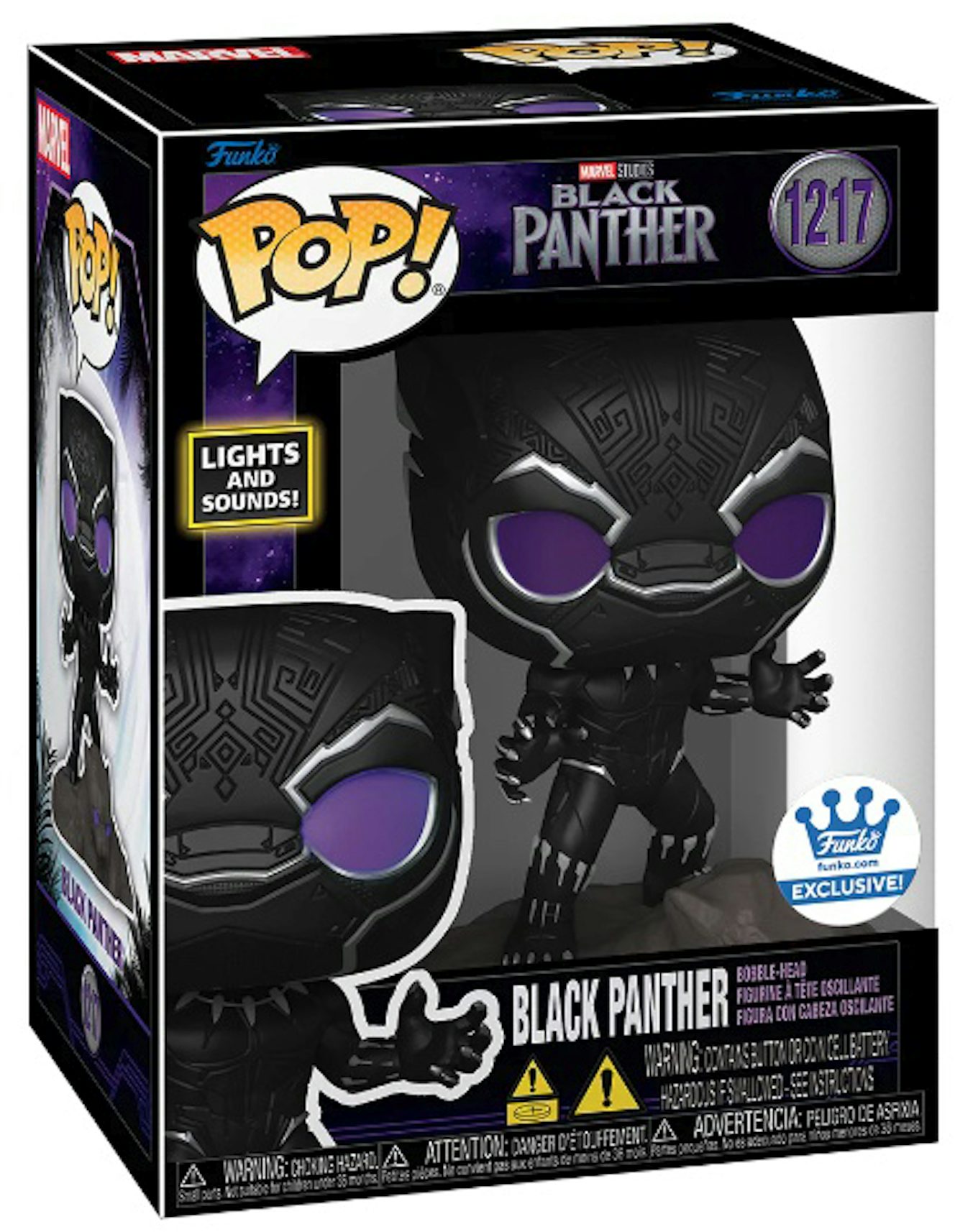 Black Panther #891 - Black Panther Funko Pop! & Tee [Blacklight