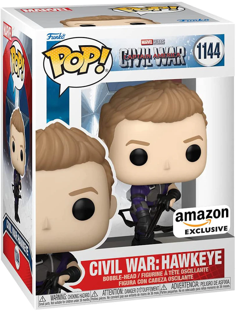 Funko Pop! Marvel Studios Captain America: Civil War Build-A-Scene War: Hawkeye Amazon Exclusive Figure #1144 US