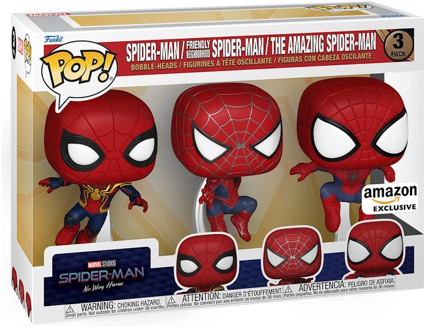 Funko Pop! Marvel Studios Spider-Man No Home Amazon Exclusive 3-Pack