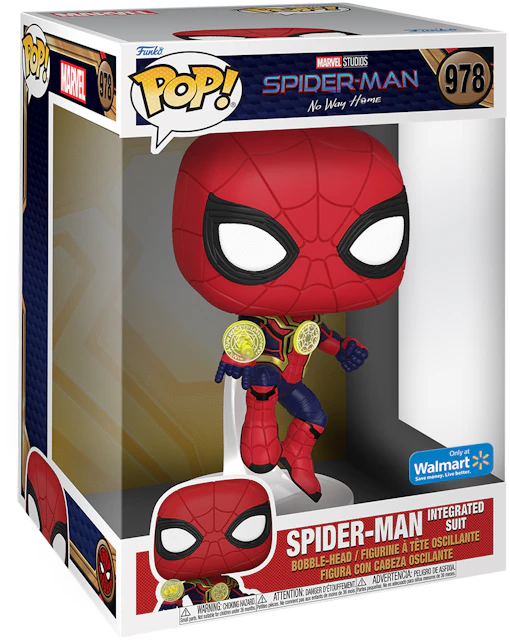 Funko Pop! Marvel Studios Spider-Man No Way Home Spider-Man Integrated Suit  10 Inch Walmart Exclusive Figure #978 - SS22 - US