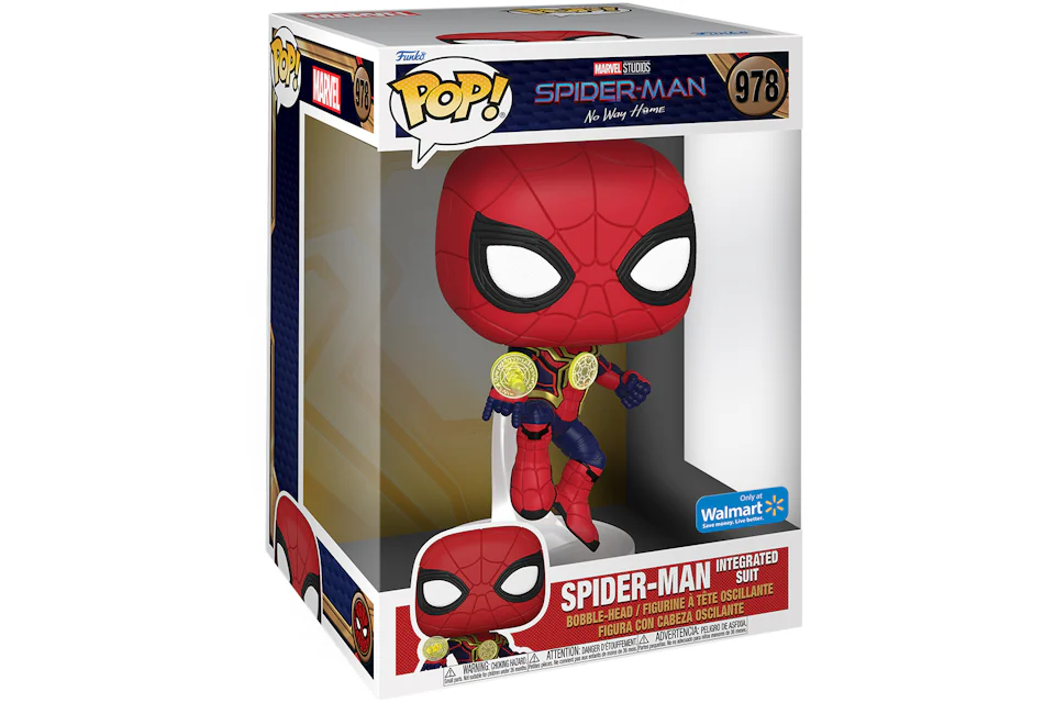 Funko Pop! Marvel Studios Spider-Man No Way Home Spider-Man Integrated Suit 10 Inch Walmart Exclusive Figure #978