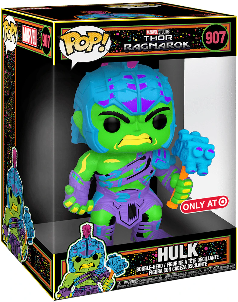 Funko Pop! Marvel Studios Thor Ragnarok Hulk Black Light Jumbo Target  Exclusive Figure #907 - FW21 - US
