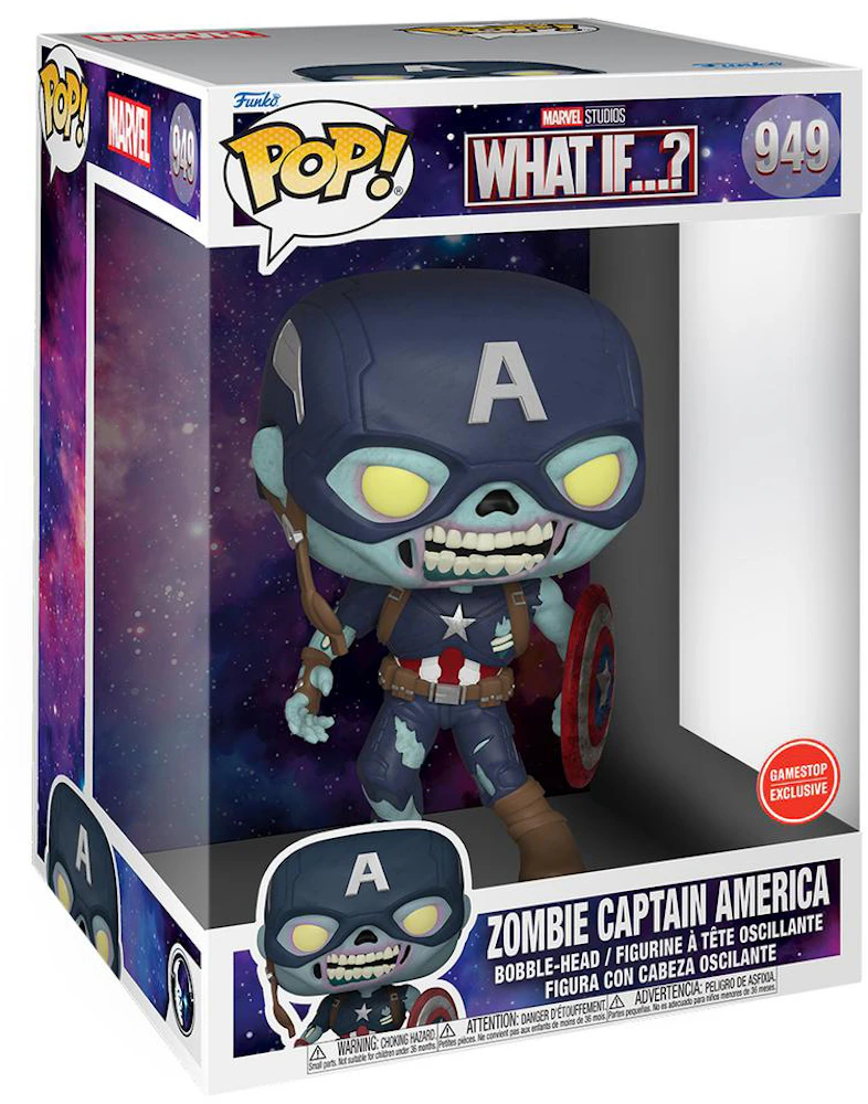 10 Inch Zombie Captain America Funko Pop! 949 Marvel What If? Vinyl Figure  Exclusive