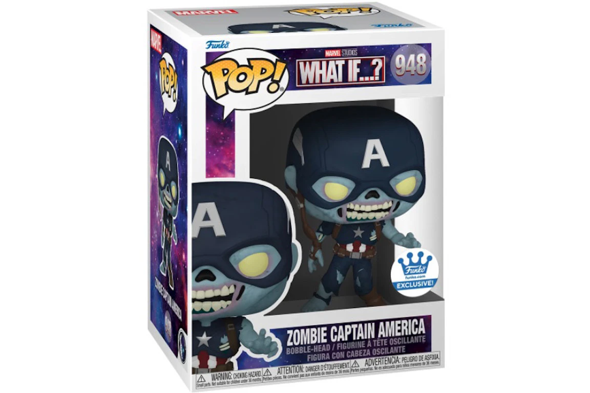 Funko Pop! Marvel Studios What If...? Zombie Captain America Funko Shop Exclusive Figure #948