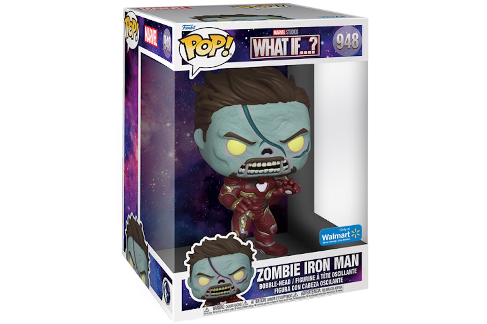 Funko Pop! Marvel Studios What If? Zombie Iron Man 10 Inch Walmart  Exclusive Figure #948 - FW21 - US