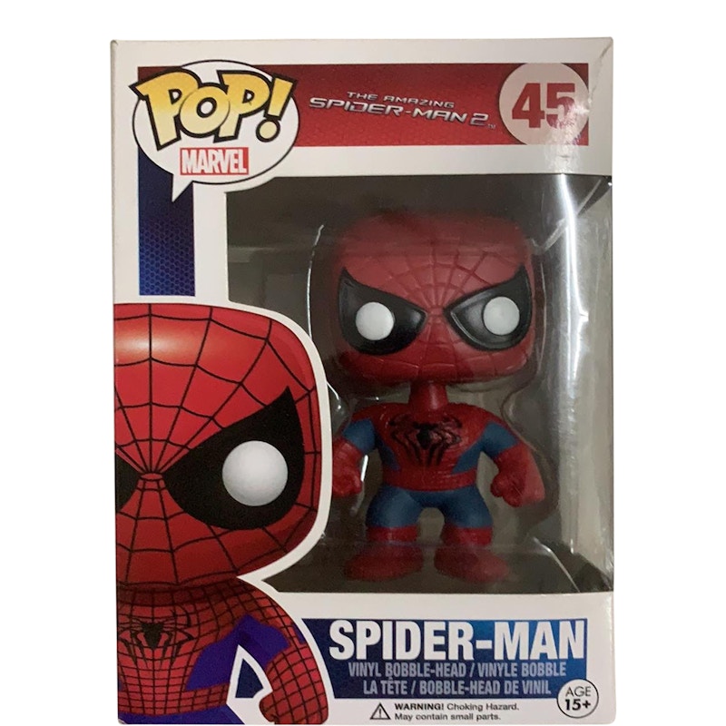 Funko Pop! Marvel The Amazing Spider-Man 2 Spider-Man Bobble-Head Figure #45