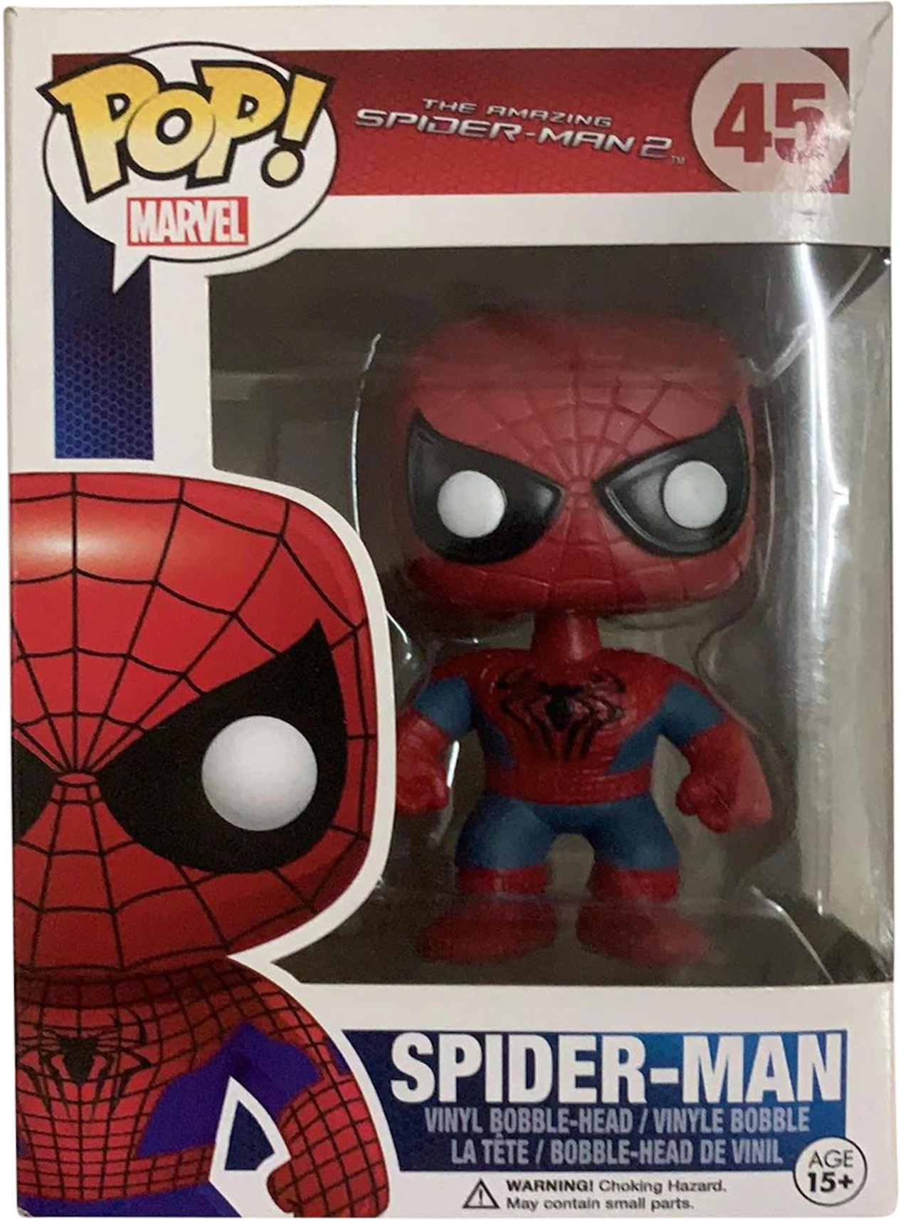 Funko Pop! Marvel The Amazing Spider-Man 2 Spider-Man Bobble-Head Figure  #45 - US