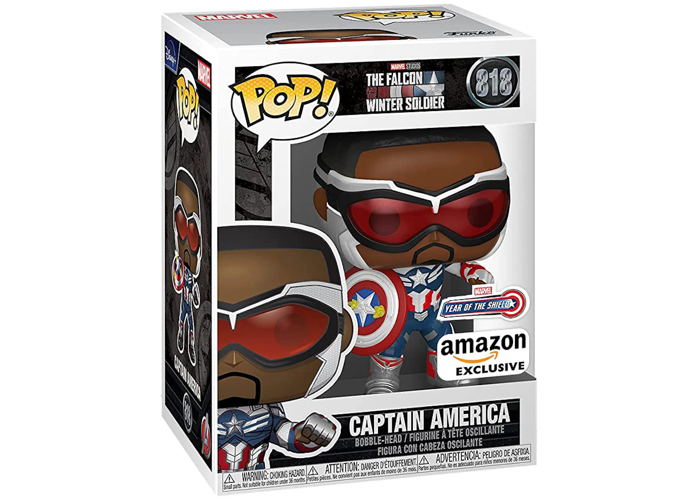 Exponer Antecedente Pagar tributo Funko Pop! Marvel The Falcon And The Winter Soldier Captain America Amazon  Exclusive Figure #818 - SS21 - ES