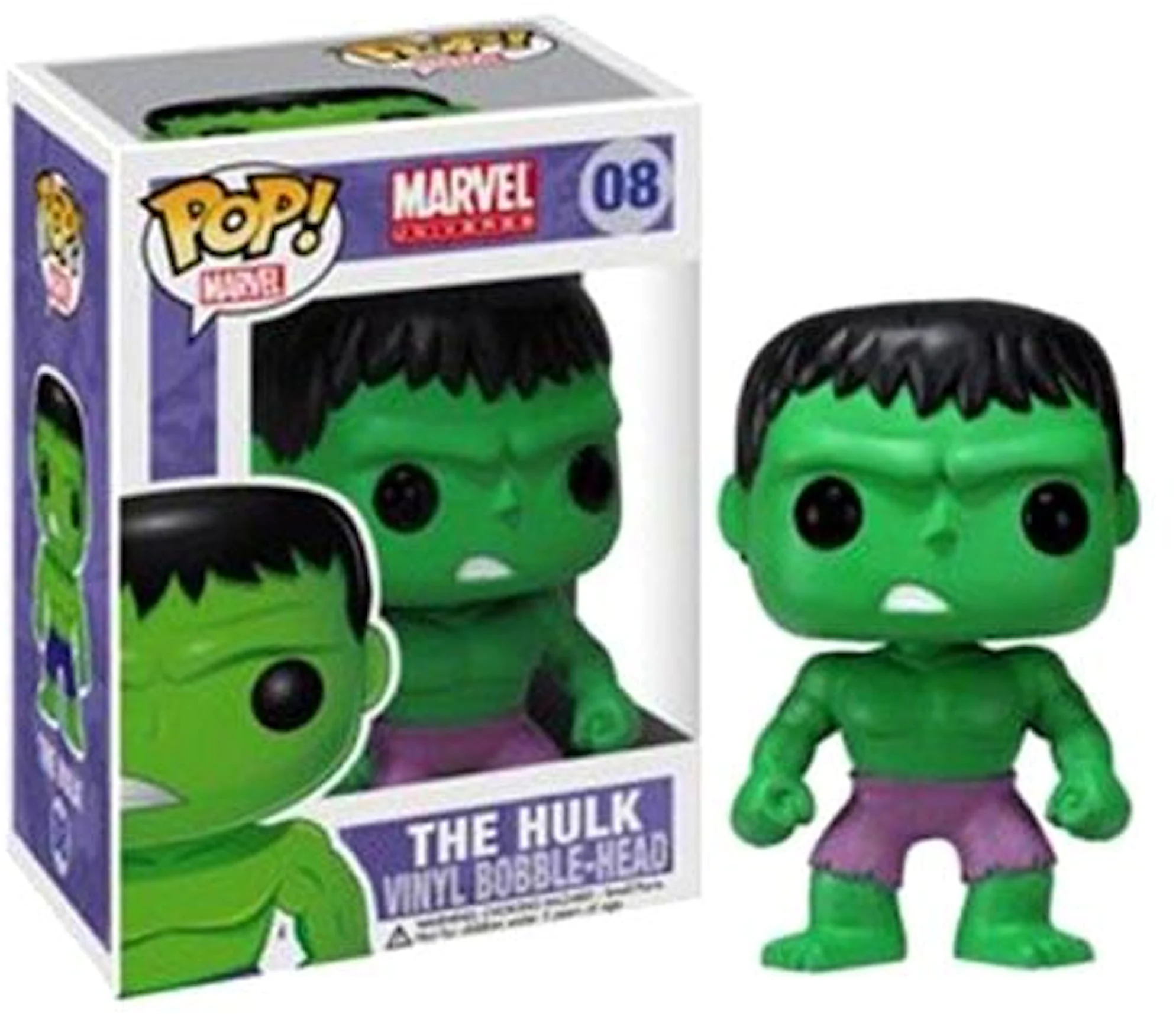 Figura de vinilo de Hulk con cabeza redonda de película Funko POP