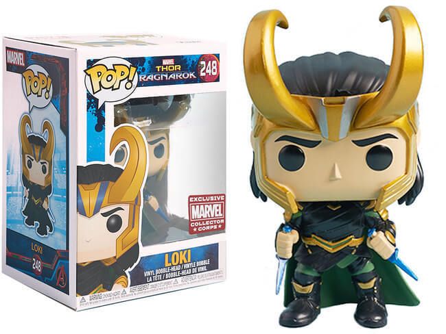 Funko Pop! Marvel Thor Ragnarok Loki (Helmet) Marvel Collectors Corps  Exclusive Bobble-Head Figure #248