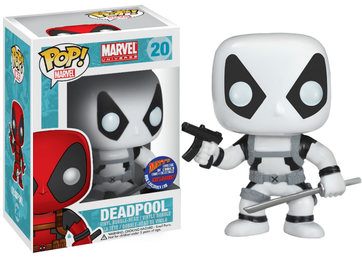 Funko Pop! Marvel Universe Deadpool (Black and White) Matt's Exclusive