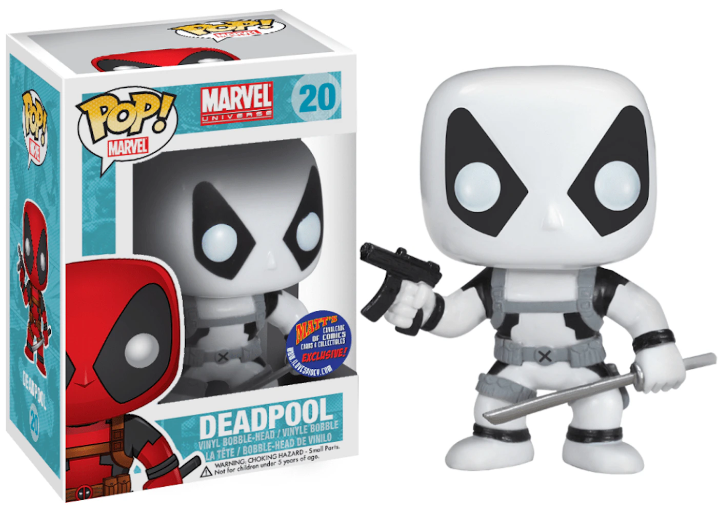 Funko Pop! Marvel Universe Deadpool (Black and White) Matt's Exclusive ...