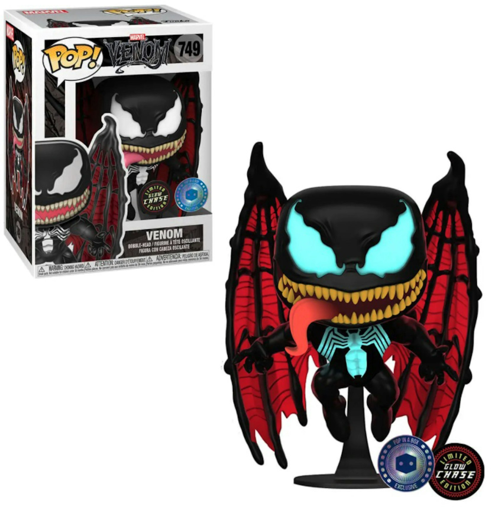 gentagelse variabel aldrig Funko Pop! Marvel Venom Bobble-Head Pop In A Box GITD Chase Exclusive  Figure #749 - FW21 - US