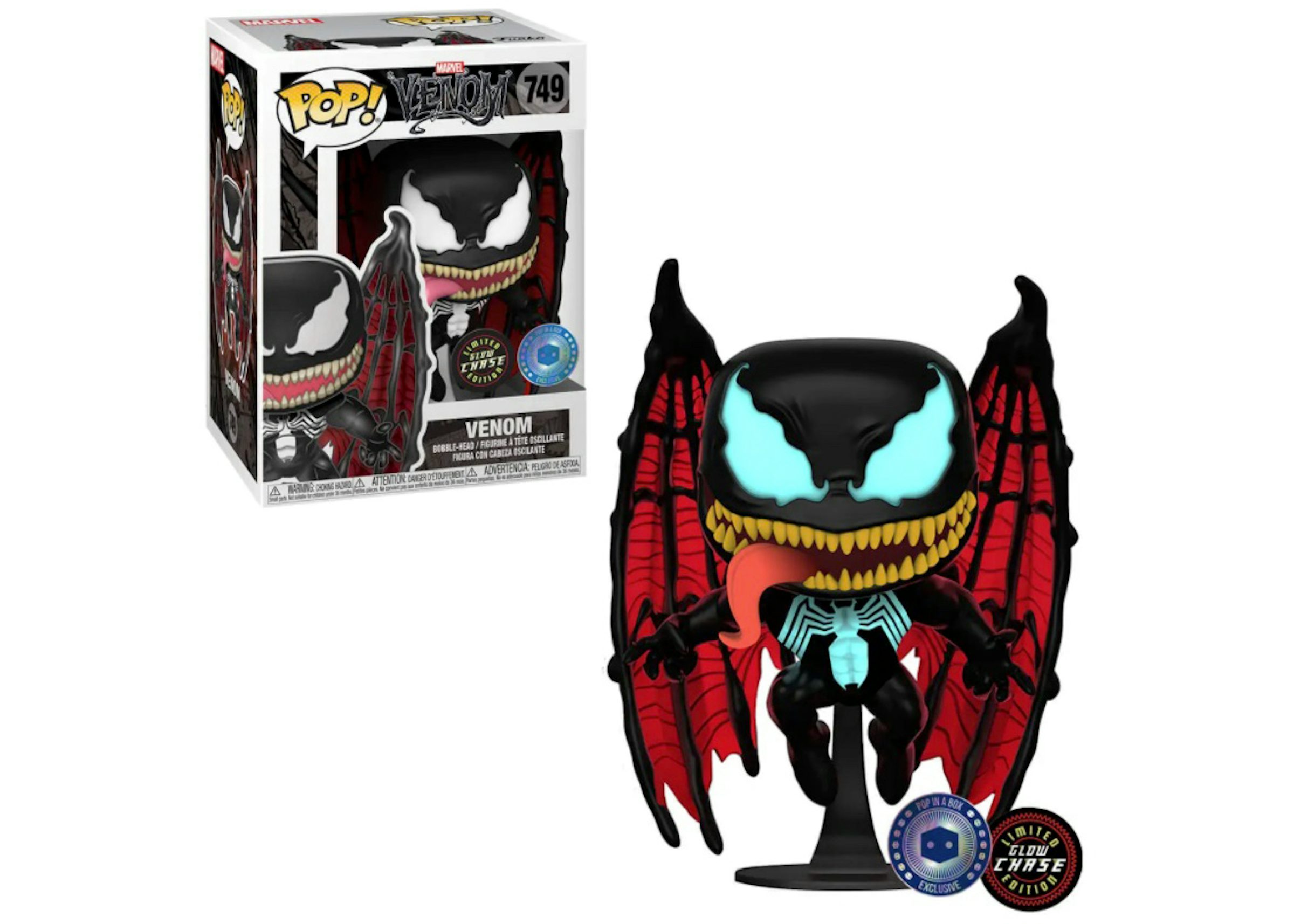 importere Victor tør Funko Pop! Marvel Venom Bobble-Head Pop In A Box GITD Chase Exclusive  Figure #749 - FW21 - US