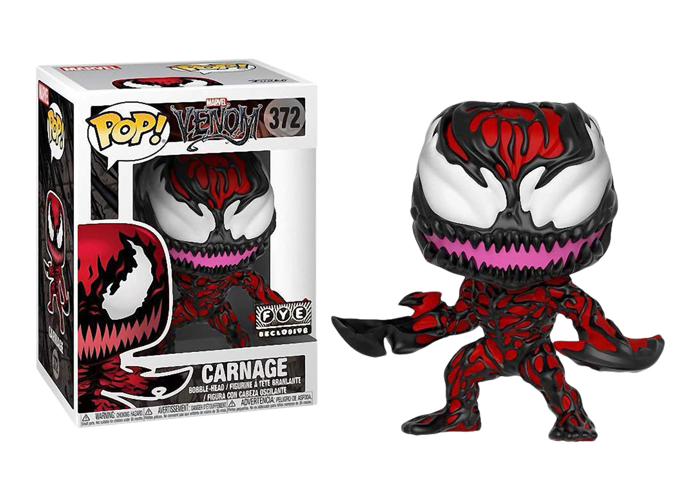 Funko Pop! Marvel Venom Carnage FYE Exclusive Bobble-Head #372 - US