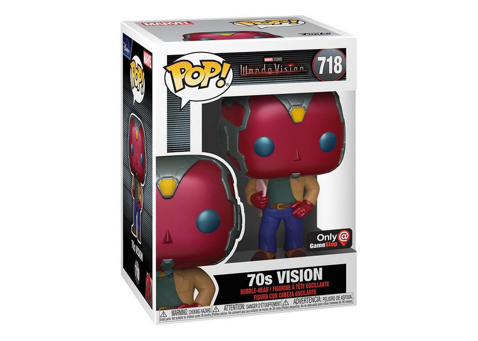 Funko Pop Marvel Wanda Vision 70s Vision #718 Action Figure Model Toy Gift 