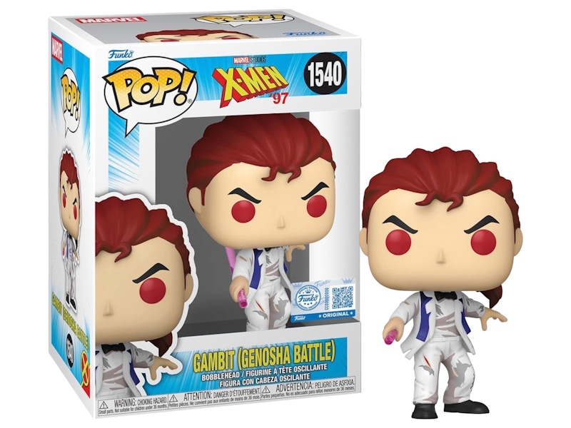 Funko Pop! Marvel: XMen 97' Gambit (Genosha Battle) (Entertainment Earth/Sticker) Figure #1540
