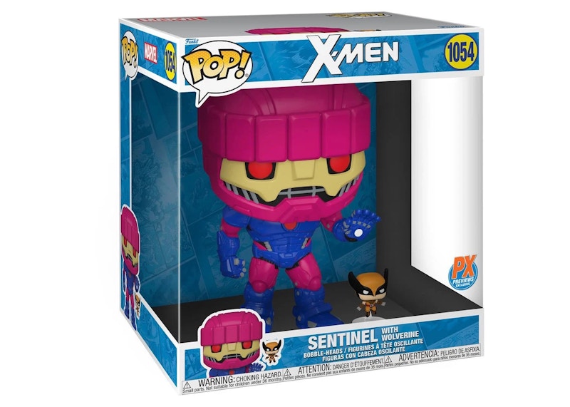 Funko Pop! Marvel X-Men Sentinel with Wolverine 10 Inch PX Previews  Exclusive Figure #1054