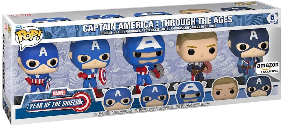 Highland forarbejdning Prestige Funko Pop! Marvel Year Of The Shield Captain America: Through The Ages  Amazon Exclusive 5-Pack - FW21 - US