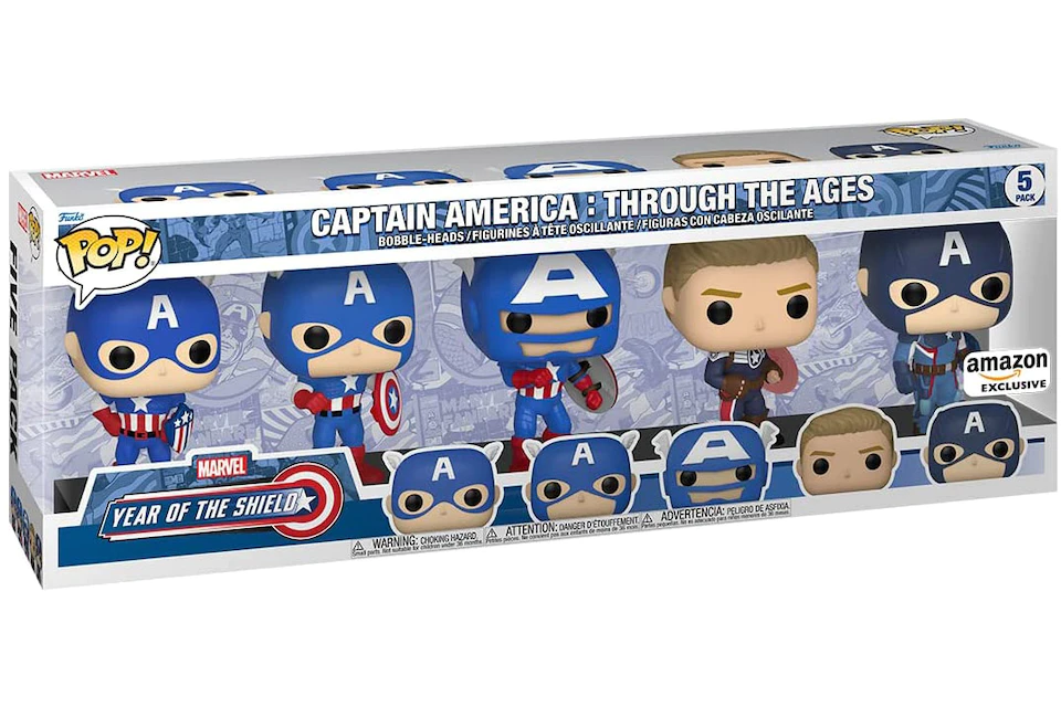 Winderig Lift Pessimist Funko Pop! Marvel Year Of The Shield Captain America: Through The Ages  Amazon Exclusive 5-Pack - FW21 - US